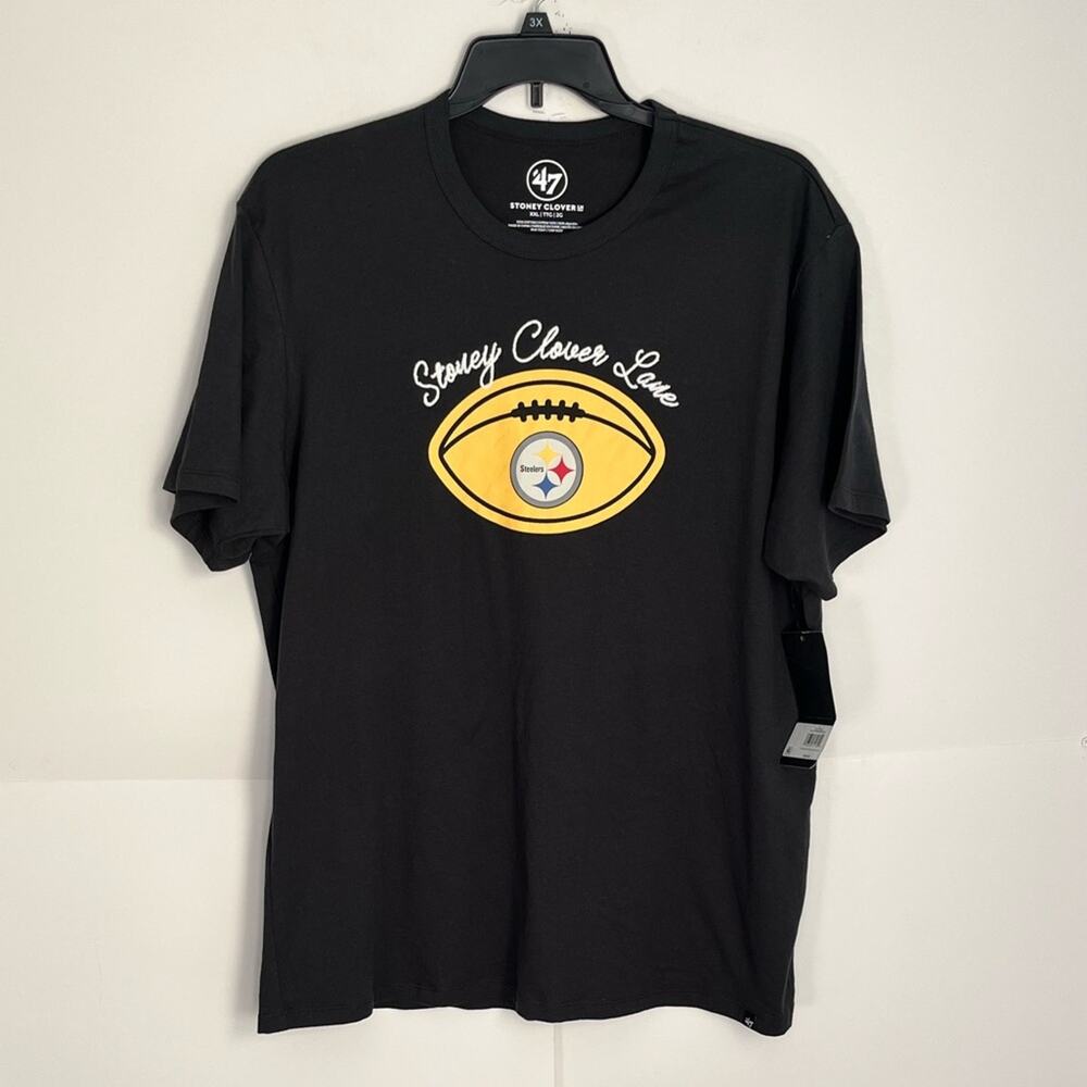 Mens 47' Stoney Clover Lane NFL Pittsburgh Steelers T Shirt Size XXL